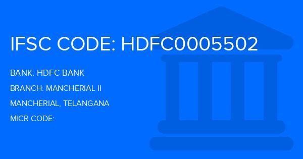 Hdfc Bank Mancherial Ii Branch IFSC Code