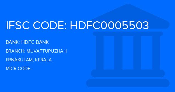 Hdfc Bank Muvattupuzha Ii Branch IFSC Code