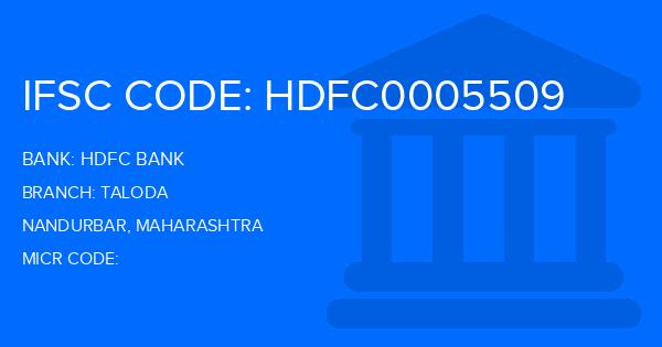 Hdfc Bank Taloda Branch IFSC Code