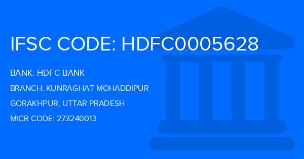 Hdfc Bank Kunraghat Mohaddipur Branch IFSC Code