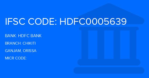Hdfc Bank Chikiti Branch IFSC Code
