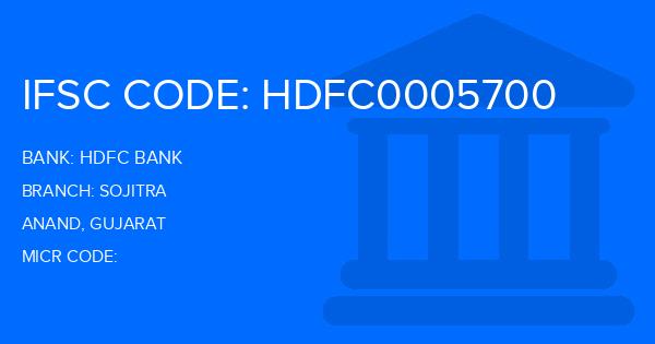 Hdfc Bank Sojitra Branch IFSC Code