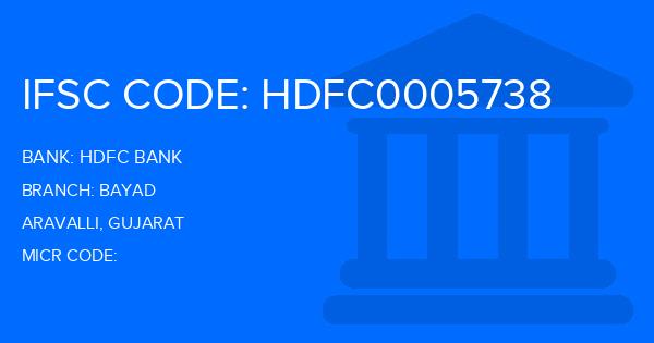 Hdfc Bank Bayad Branch IFSC Code
