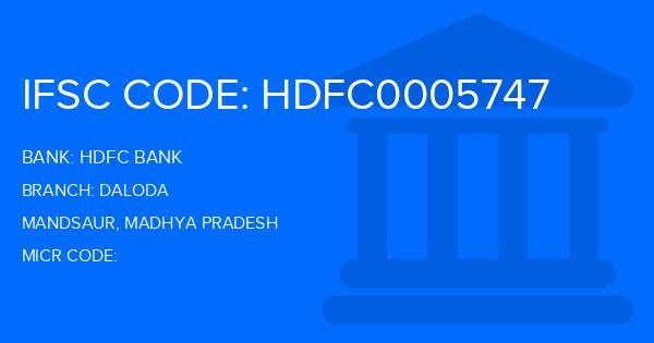 Hdfc Bank Daloda Branch IFSC Code