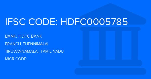 Hdfc Bank Thennimalai Branch IFSC Code