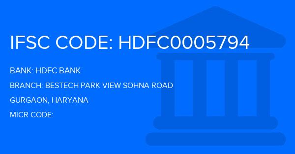 Hdfc Bank Bestech Park View Sohna Road Branch IFSC Code