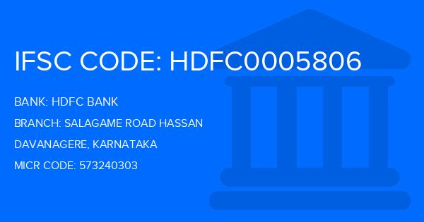 Hdfc Bank Salagame Road Hassan Branch IFSC Code
