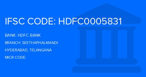 Hdfc Bank Seethaphalmandi Branch IFSC Code
