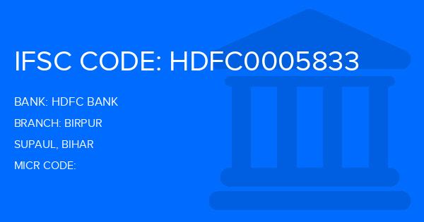 Hdfc Bank Birpur Branch IFSC Code