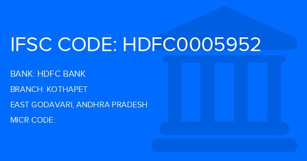Hdfc Bank Kothapet Branch IFSC Code