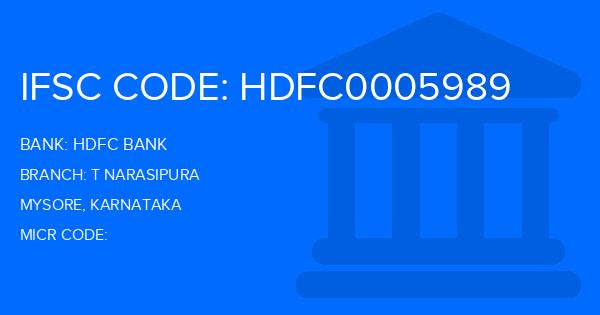 Hdfc Bank T Narasipura Branch IFSC Code