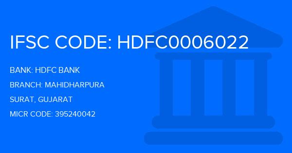 Hdfc Bank Mahidharpura Branch IFSC Code