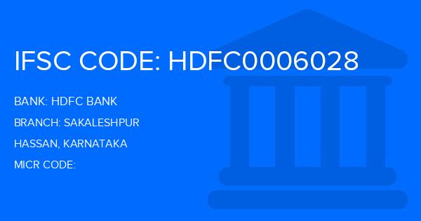 Hdfc Bank Sakaleshpur Branch IFSC Code
