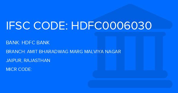 Hdfc Bank Amit Bharadwag Marg Malviya Nagar Branch IFSC Code