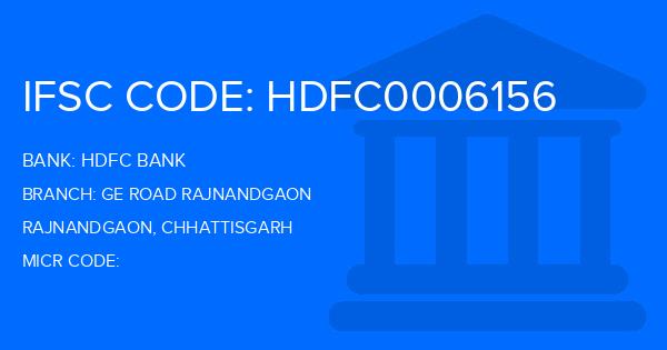 Hdfc Bank Ge Road Rajnandgaon Branch IFSC Code