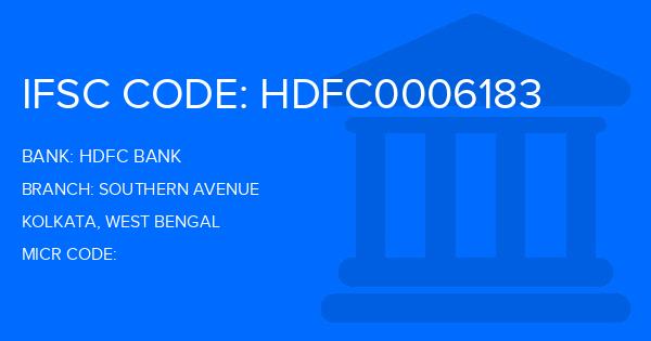 Hdfc Bank Southern Avenue Branch IFSC Code