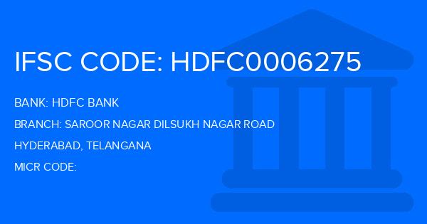 Hdfc Bank Saroor Nagar Dilsukh Nagar Road Branch IFSC Code