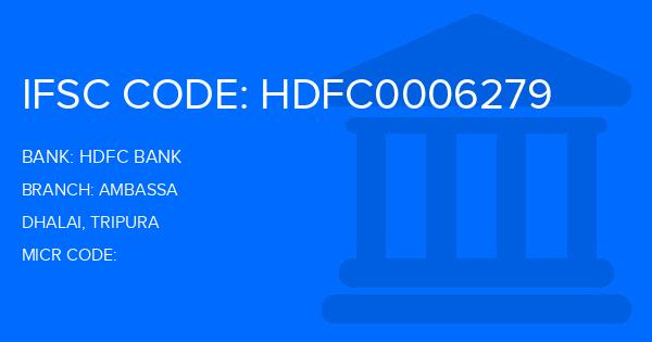 Hdfc Bank Ambassa Branch IFSC Code