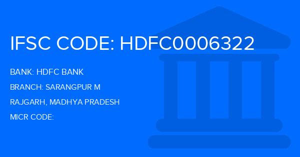 Hdfc Bank Sarangpur M Branch IFSC Code