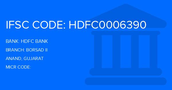 Hdfc Bank Borsad Ii Branch IFSC Code