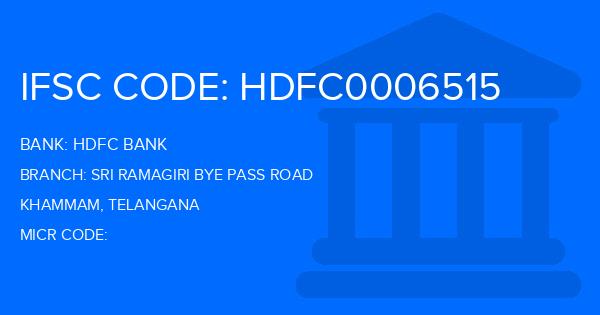 Hdfc Bank Sri Ramagiri Bye Pass Road Branch IFSC Code