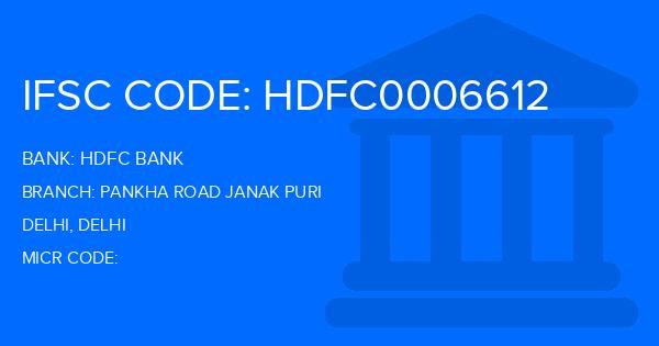 Hdfc Bank Pankha Road Janak Puri Branch IFSC Code