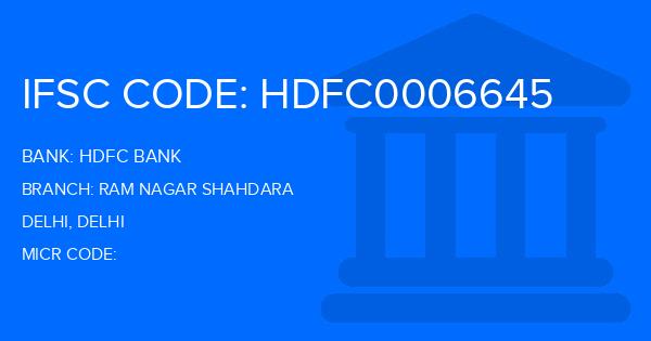 Hdfc Bank Ram Nagar Shahdara Branch IFSC Code
