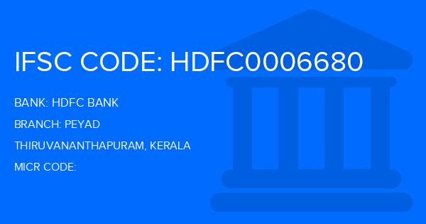 Hdfc Bank Peyad Branch IFSC Code