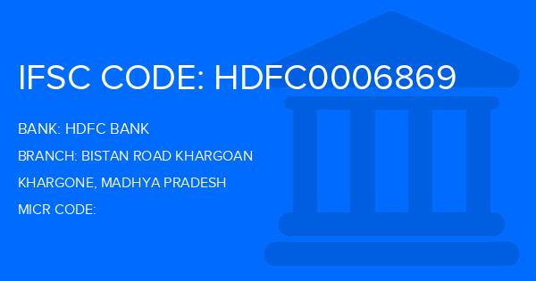 Hdfc Bank Bistan Road Khargoan Branch IFSC Code