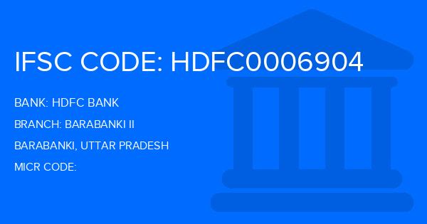 Hdfc Bank Barabanki Ii Branch IFSC Code