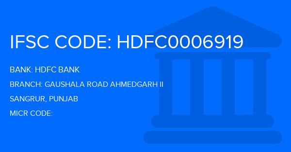 Hdfc Bank Gaushala Road Ahmedgarh Ii Branch IFSC Code