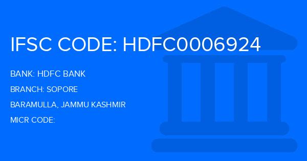 Hdfc Bank Sopore Branch IFSC Code