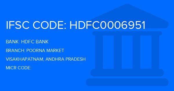 Hdfc Bank Poorna Market Branch IFSC Code