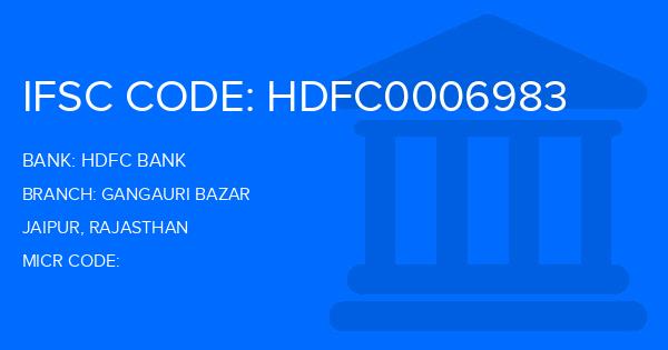 Hdfc Bank Gangauri Bazar Branch IFSC Code