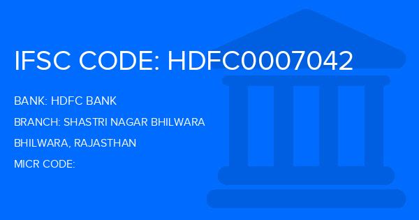 Hdfc Bank Shastri Nagar Bhilwara Branch IFSC Code