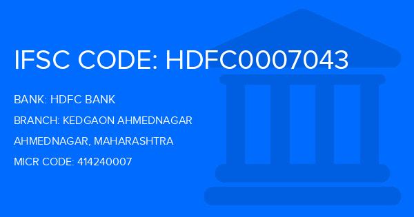 Hdfc Bank Kedgaon Ahmednagar Branch IFSC Code