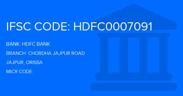 Hdfc Bank Chordha Jajpur Road Branch IFSC Code