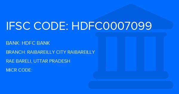 Hdfc Bank Raibareilly City Raibareilly Branch IFSC Code