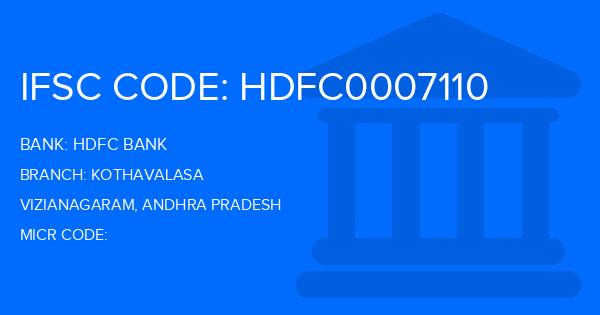 Hdfc Bank Kothavalasa Branch IFSC Code
