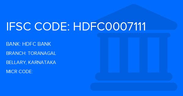 Hdfc Bank Toranagal Branch IFSC Code