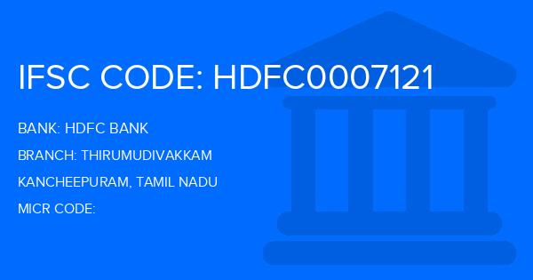 Hdfc Bank Thirumudivakkam Branch IFSC Code