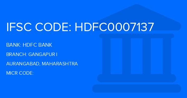 Hdfc Bank Gangapur I Branch IFSC Code