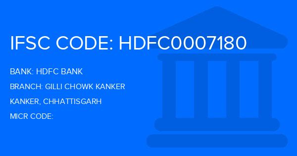 Hdfc Bank Gilli Chowk Kanker Branch IFSC Code