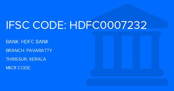 Hdfc Bank Pavaratty Branch IFSC Code
