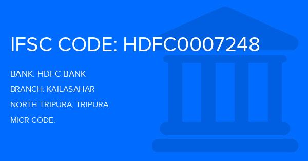 Hdfc Bank Kailasahar Branch IFSC Code