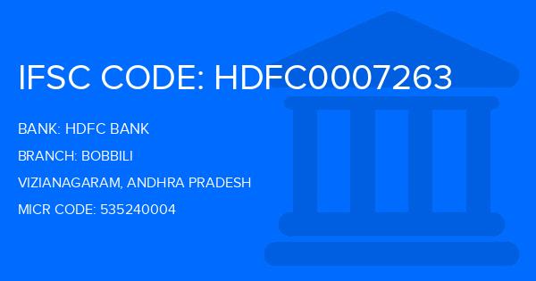 Hdfc Bank Bobbili Branch IFSC Code
