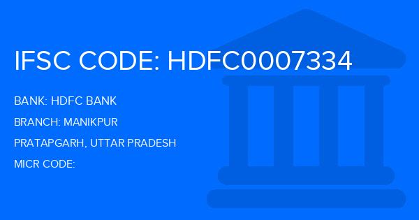 Hdfc Bank Manikpur Branch IFSC Code