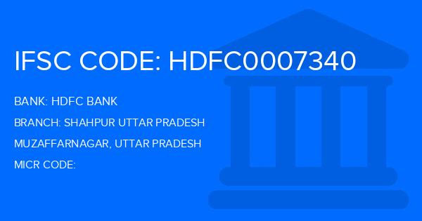 Hdfc Bank Shahpur Uttar Pradesh Branch IFSC Code