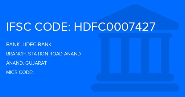 Hdfc Bank Station Road Anand Branch IFSC Code