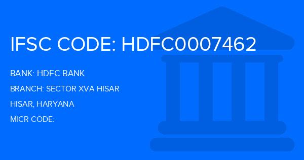 Hdfc Bank Sector Xva Hisar Branch IFSC Code